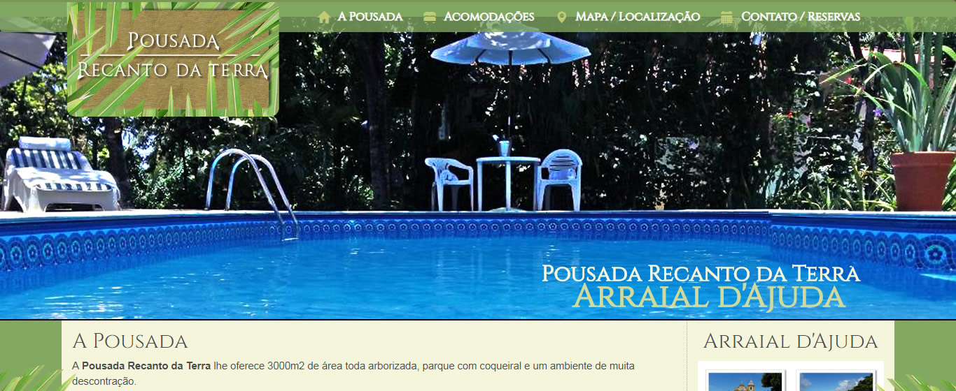 site pousada recanto da Terra